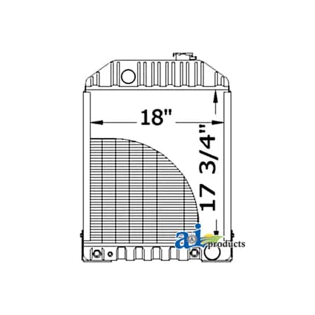 A & I Products Radiator w/ Oil Cooler 28.75" x21.5" x10" A-D8NN8005KB